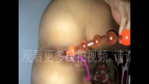 GF Push Anal Beads Out Of Her Tight Ass