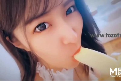 國産AV兔子先生AV女優的口技初體驗