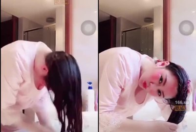 抖音 冬兒（傻妞） 直播洗頭 - 黑料不打烊