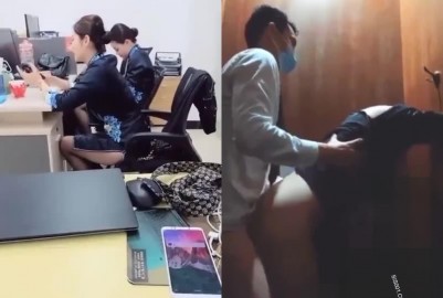 公司新人上班時間被經理帶去廁所啪啪