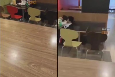 廣州荔灣區冬急新天地購物廣場麥當勞店小情侶當眾口愛 - 黑料不打烊