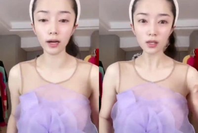 抖音 貝貝baby 直播賣透明絲質無袖上衣 - 黑料不打烊