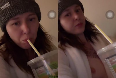 歐美刺青妹直播走光