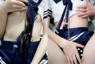 清新清純口罩女孩的誘惑