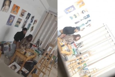 煙台畫室熱瓜！煙台科技職業學院畫室兩學生激情做愛