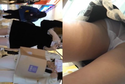 【YZWCD】YC200膚白貌美JK裙小女神 隔著鏤空透明內竟然冇看到毛毛