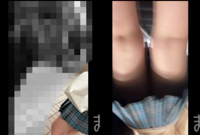【食い込み】JKスカートOくり01【青チェ】