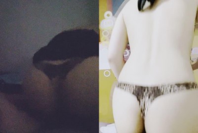 豹紋T褲配大屁股