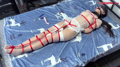 Put Bondage Damsel On The Bed In Despair