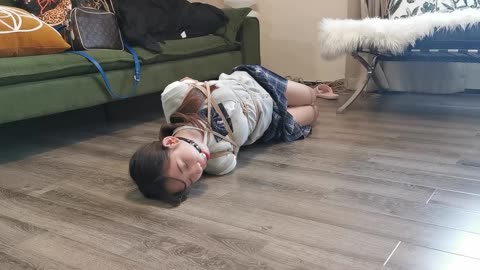 Tied Up Girlfriend At Home When He Go To Work
